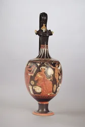 Figura vermelha e branca Oinochoe, c.310 BC (cerâmica)