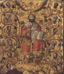 Árvore de Jesse, parte de um díptico das Ilhas Jónicas (óleo sobre painel) (ver também 49492)