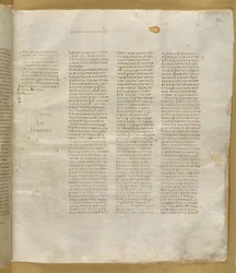 Acrescentar. MS 43725, f.334r, do Codex Sinaiticus (velino)