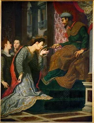 Ester perante Assuero (geralmente identificado como Xerxes I) (pintura sobre tela)