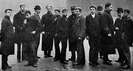 Recrutas brutos do exército, 1895