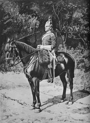 Tropa sargento-major, 3º, guardas de Dragoon, príncipe de Gales, c1880