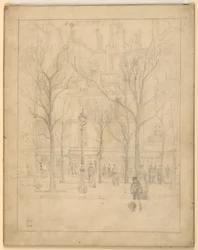 Vista de uma rua de Paris