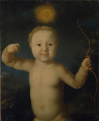 Retrato do czarevich Peter Petrovich da Rússia 1715-1719 como Cupido, 1772