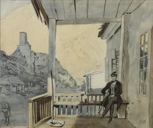 Conde Sergey Vasilyevich Dolgorukov 1820-1853 na estação de Lars, 1840