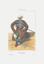 Príncipe Kazbek da Ossétia De: Cenas, paisagens, danças e trajes do Cáucaso, 1840