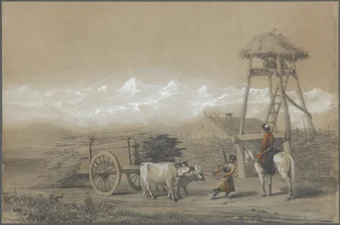 O forte dos cossacos no Cáucaso, 1846