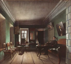 Interior da casa de Bykov, década de 1850