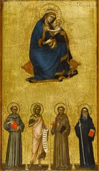 Madonna and Child with Saints, cerca de 1360 (tempera e folha de ouro no painel de álamo)