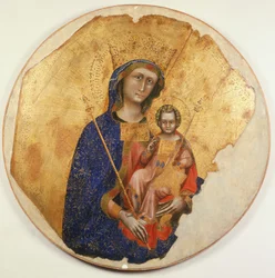 Madonna with Child, por Ridolfo Guariento ou Guariento di Arpo (ativo de 1338 a 1370)