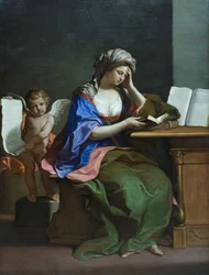 A sibila samiana com um putto