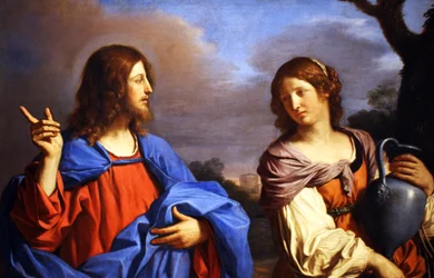 Italiano:  Cristo e a Samaritana al pozzo Cristo e a Mulher da Samaria junto ao poço