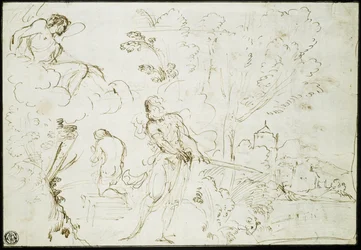 Sacrifício de Isaac (anverso); Sonho de Jacob (verso)