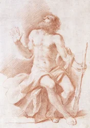 São Paulo, o Eremita, olhando para a esquerda e segurando uma vara, c.1637-8