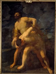 Hércules a debater-se com o rio Achelous Hércules no convés grego. Pintura de Guido Reni dit le Guide (1575-1642) 1620 Sol. 2,61 X 1,92 m