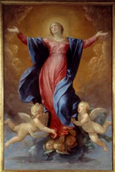 A Assunção da Virgem Pintura por Guido Reni chamou o Guia (1575-1642) 1637 Sol. 2,42x1,6 m Lyon, Musee des Beaux Arts