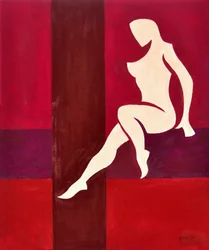 Bold as Love (Towering in Shiny Metallic Purple Armour), 2015 (óleo sobre tela)