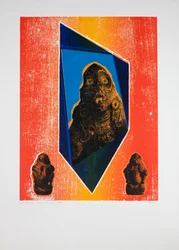 Quarto Invisível Nº9, Branco, 2019 (xilogravura e serigrafia)