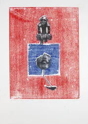 Quarto Invisível nº3, 2019 (xilogravura e serigrafia)