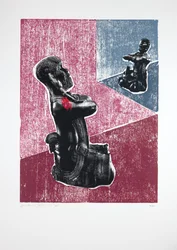 Sala Invisível nº7, Megalomania, 2019 (xilogravura e serigrafia)