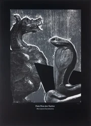 Sobre a mordedura da víbora, Assim falou Zaratustra, 2024 (xilogravura e serigrafia)