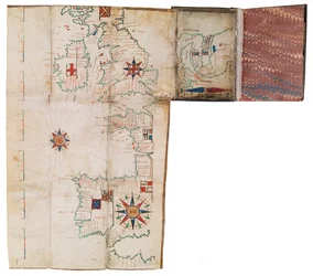 Atlas de bolso e almanaque náutico, c.1546 (velino)