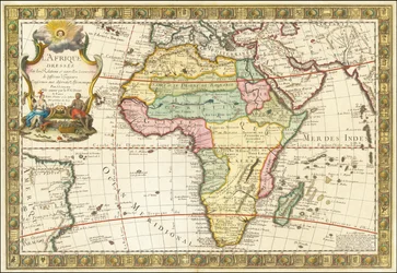 Mapa de África de 1732 por Guillaume Danet