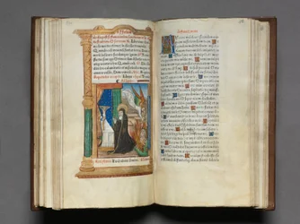 Livro de horas impresso (uso de Roma): fol. 85r, freira dominicana