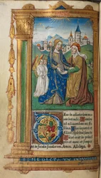 Livro Impresso das Horas de Uso de Roma: fol.29v, A Visitação, 1510.
