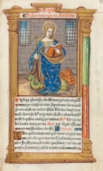 Livro das Horas Impresso Uso de Roma: fol. 110r, St. Margaret, 1510.