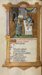 Livro das Horas Impresso Uso de Roma: fol. 11v, página do calendário de outubro de 1510.