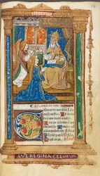 Livro de horas impresso, uso de Roma: fólio 45r, Coroação da Virgem, 1510.