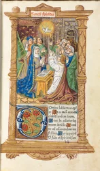 Livro das Horas Impresso Uso de Roma: fol. 58r, Pentecostes, 1510.