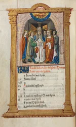 Livro das Horas Impresso Uso de Roma: fol. 7v, ilustração do calendário de junho, 1510.