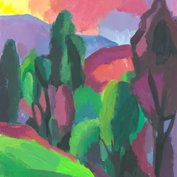 Floresta, 2008 (guache sobre papel)