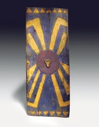 Escudo retangular das terras altas da Nova Guiné (madeira)