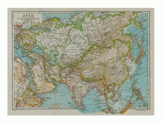 Mapa da Ásia, c1910