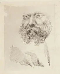 Director C. A. Zitting, estudo de retrato, rosto