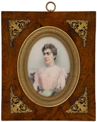 Retrato em miniatura da jovem baronesa Delort de Gléon