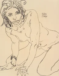 Mulher nua arco-íris
