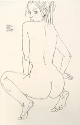 Nu feminino, mar largo