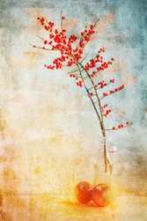 Frutos vermelhos e maçãs