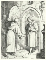 Martinho Lutero entra no mosteiro de Santo Agostinho em Erfurt em 17 de julho de 1505