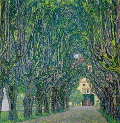 Avenida no parque do castelo de Kammer, 1912