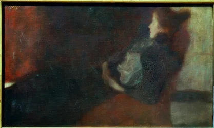 Senhora junto à lareira