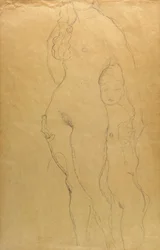 Mãe e filha (lápis sobre papel)