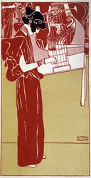 Música - desenho de Gustav Klimt, deb. Século XX