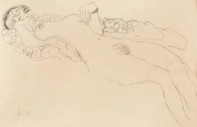 Nu feminino reclinado, à esquerda, 1917.
