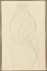 Mulher sentada da frente, c.1917-18