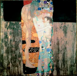 The Three Ages of the Woman Painting de Gustav Klimt (1862-1918) 1905 Dim. 180x180 cm Roma, Galleria Nazionale d